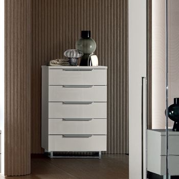 Kimera Italian White 5 Drawer Midi Chest