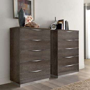 Platinum Italian 5 Drawer Midi Chest
