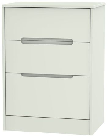 Monaco Cashmere Matt 3 Drawer Deep Midi Chest