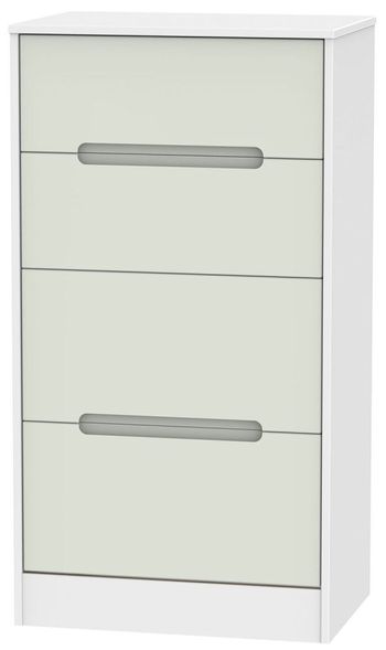 Monaco Cashmere and White 4 Drawer Deep Midi Chest