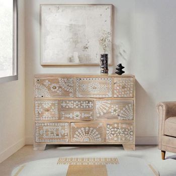 Monza Multi Drawer Painted Mango Wood 7 Drawer Chest