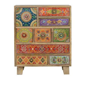 Narduzu Multi Drawer Painted Mango Wood 7 Drawer Chest