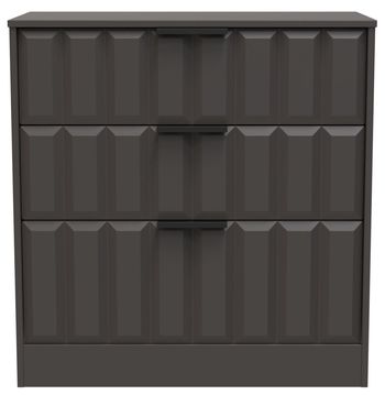 New York Graphite 3 Drawer Deep Chest
