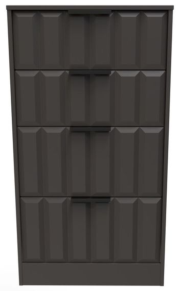 New York Graphite 4 Drawer Deep Midi Chest