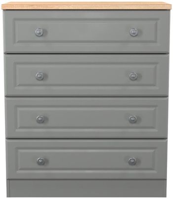 Norfolk Grey and Oak 4 Drawer Chest