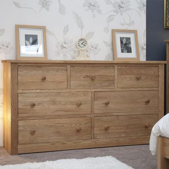 Torino Oak 4+3 Drawer Deep Chest