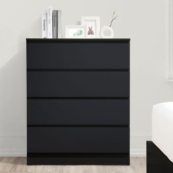 Oslo Black 4 Drawer Chest