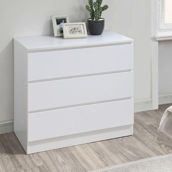 Oslo White 3 Drawer Small Chest