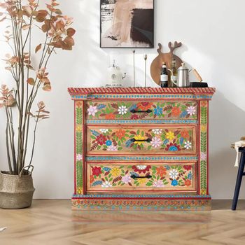 Pistoia Painted Mango Wood 3 Drawer Chest