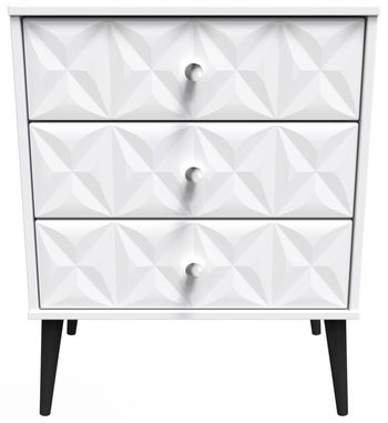 Pixel White 3 Drawer Midi Chest