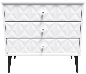 Pixel White 3 Drawer Small Chest