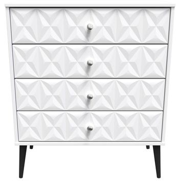 Pixel White 4 Drawer Chest