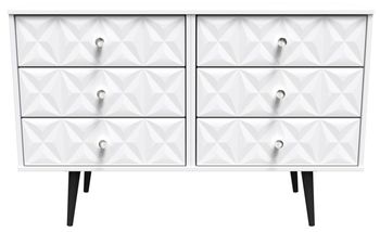 Pixel White 6 Drawer Midi Chest