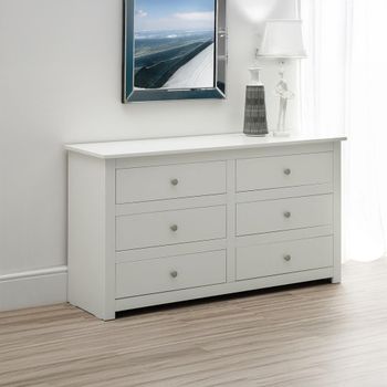 Radley White 6 Drawer Wide Chest