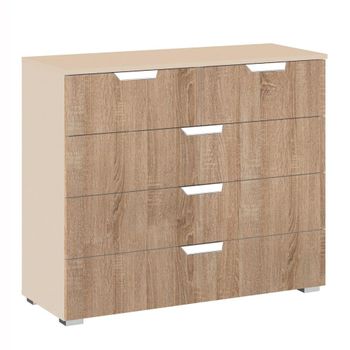 Aditio Champagne and Sonoma Oak 3+2 Drawer Chest