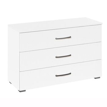 Aditio Alpine White 3 Drawer Wide Chest