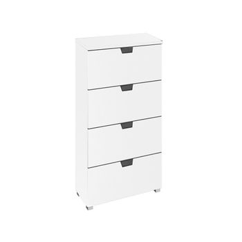 Aditio Alpine White Narrow 4 Drawer Chest