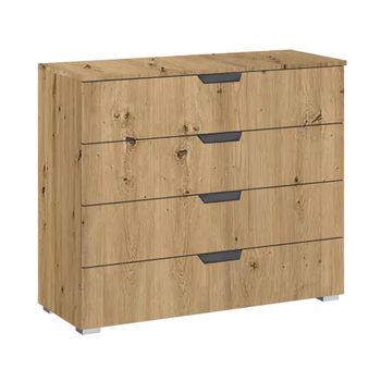 Aditio Artisan Oak 4 Drawer Wide Chest