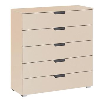 Aditio Champagne 5 Drawer Wide Chest