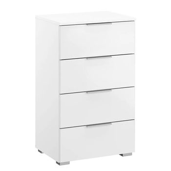 Alabama Alpine White Narrow 4 Drawer Chest