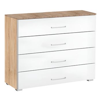 Alegro Sonoma Oak and Alpine White 4 Drawer Chest
