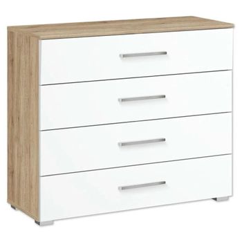 Alvor Sonoma Oak and Alpine White 4 Drawer Chest