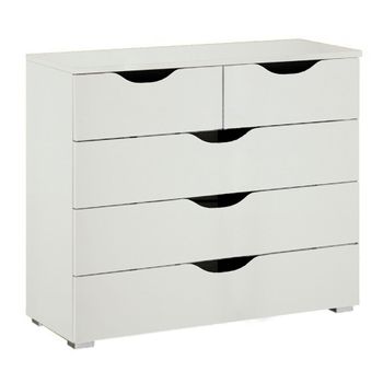 Arnstein Alpine White 3+2 Drawer Chest