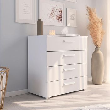 Evelyn Alpine White 4 Drawer Chest