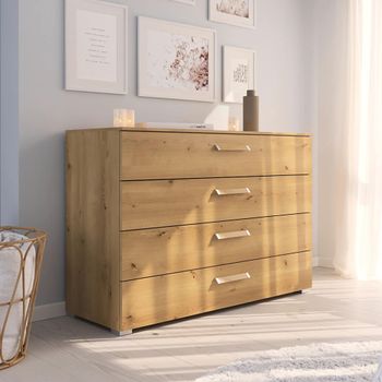 Evelyn Wild Oak 4 Drawer Wide Chest
