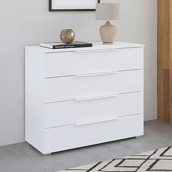 Monostar Alpine White 4 Drawer Wide Chest