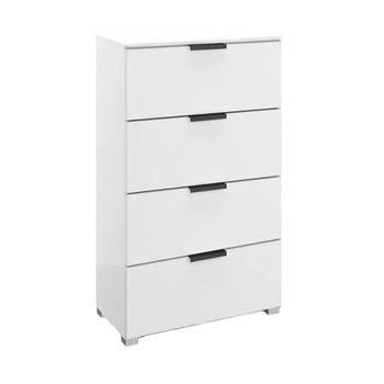 Skat Meridian Alpine White 4 Drawer Narrow Chest