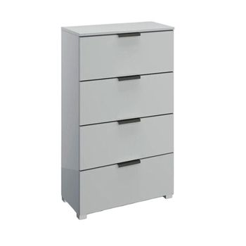Skat Meridian Silk Grey 4 Drawer Narrow Chest