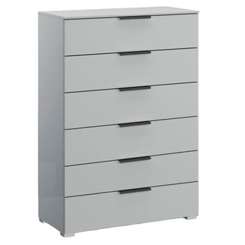 Skat Meridian Silk Grey 6 Drawer Chest