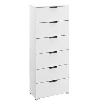 Skat Meridian Alpine White 6 Drawer Tall Chest