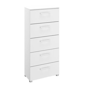 Skat Pure Alpine White 5 Drawer Tall Chest