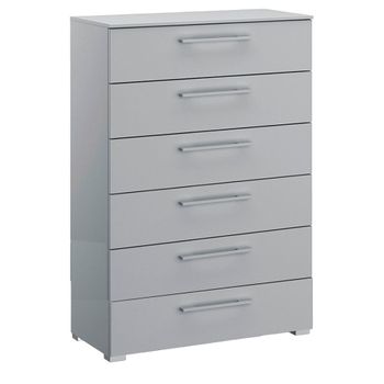 Skat Pure Silk Grey 6 Drawer Chest