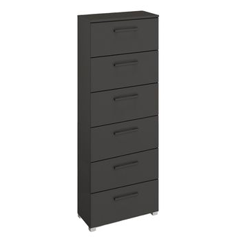 Skat Pure Graphite 6 Drawer Tall Chest