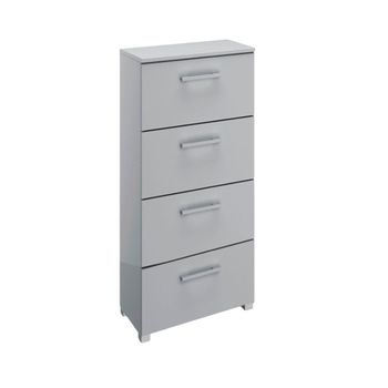 Skat Shine Silk Grey 4 Drawer Narrow Chest