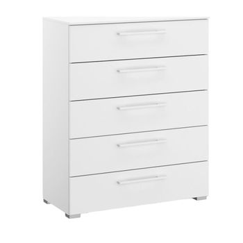 Skat Shine Alpine White 5 Drawer Chest