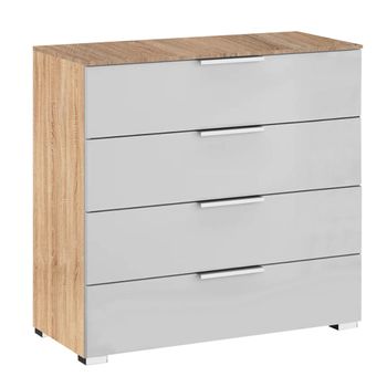 Texas Sonoma Oak and Alpine White 4 Drawer Chest