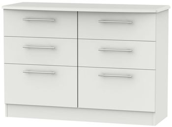 Sherwood Midi Grey 6 Drawer Chest