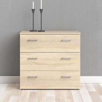 Space Oak 3 Drawer Small Chest