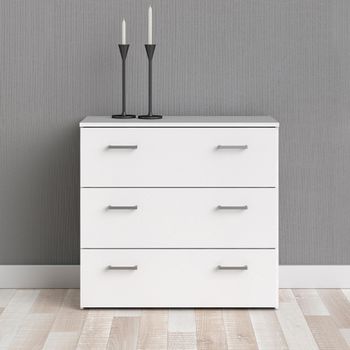 Space White 3 Drawer Small Chest