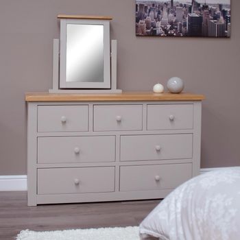 Diamond Painted 4+3 Drawer Wide Chest of Drawers