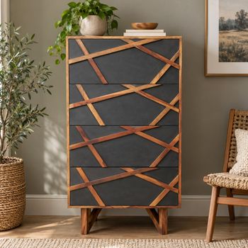 Tallboy Sheesham Wood 4 Drawer Chest