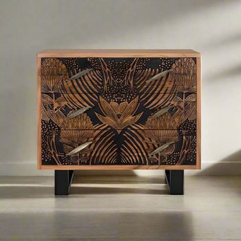 Valentia Artisan Acacia Wood 3 Drawer Chest