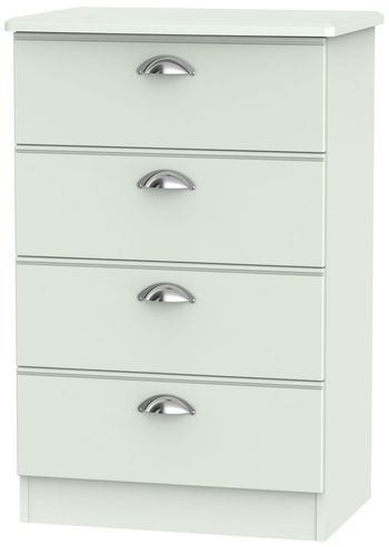 Victoria Midi Grey 4 Drawer Chest