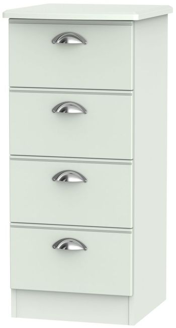 Victoria Grey Narrow 4 Drawer Chest