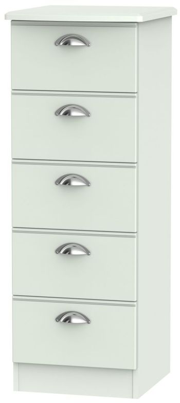 Victoria Grey Narrow 5 Drawer Chest