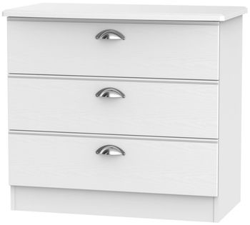 Victoria White 3 Drawer Small Chest